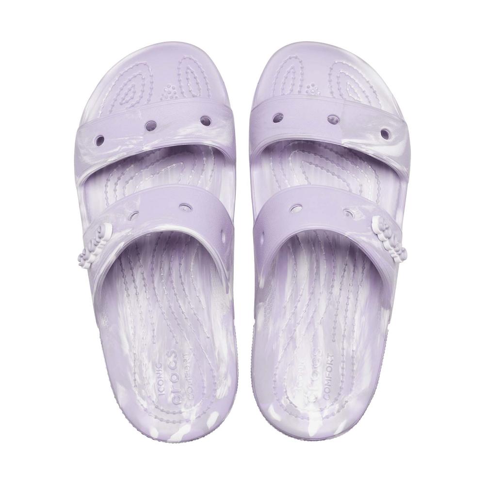 Purple Men's Crocs Classic Marbled Sandals | NZ 1242ZUTG